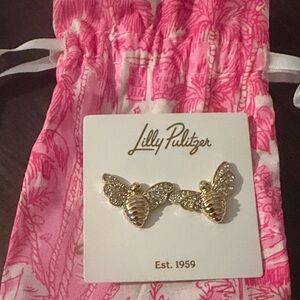 Lilly Pulitzer Gold and Silver Bee Studs